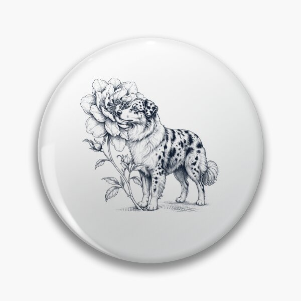 Item preview, Australian Shepherd Smell Flower Dog Lover designed and sold by dian-rody-crest.