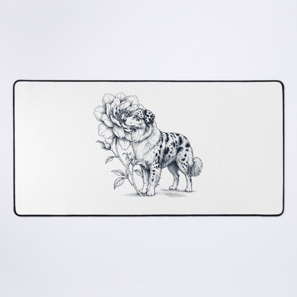 Item preview, Australian Shepherd Smell Flower Dog Lover designed and sold by dian-rody-crest.