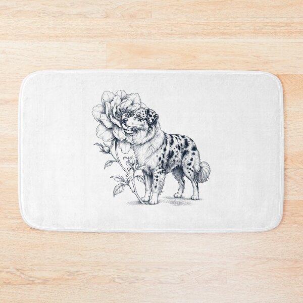 Item preview, Australian Shepherd Smell Flower Dog Lover designed and sold by dian-rody-crest.