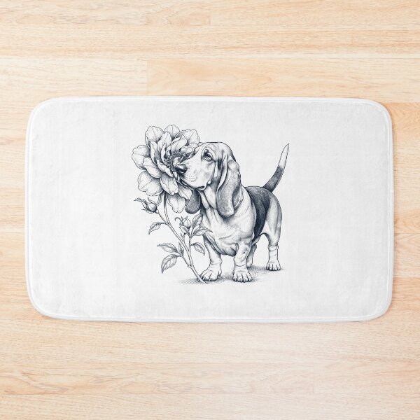 Item preview, Basset Hound Smell Flower Dog Lover designed and sold by dian-rody-crest.