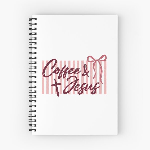 Item preview, Coffee And Jesus Coquette Bow Pink Vintage Stripes Graphic designed and sold by Derekquie.