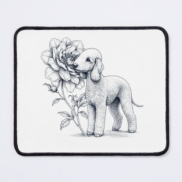 Item preview, Bedlington Terrier Smell Flower Dog Lover designed and sold by dian-rody-crest.