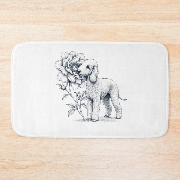 Item preview, Bedlington Terrier Smell Flower Dog Lover designed and sold by dian-rody-crest.
