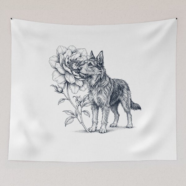 Item preview, Berger Picard Smell Flower Dog Lover designed and sold by dian-rody-crest.