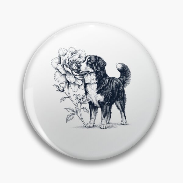 Item preview, Bernese Mountain Dog Smell Flower Dog Lover designed and sold by dian-rody-crest.