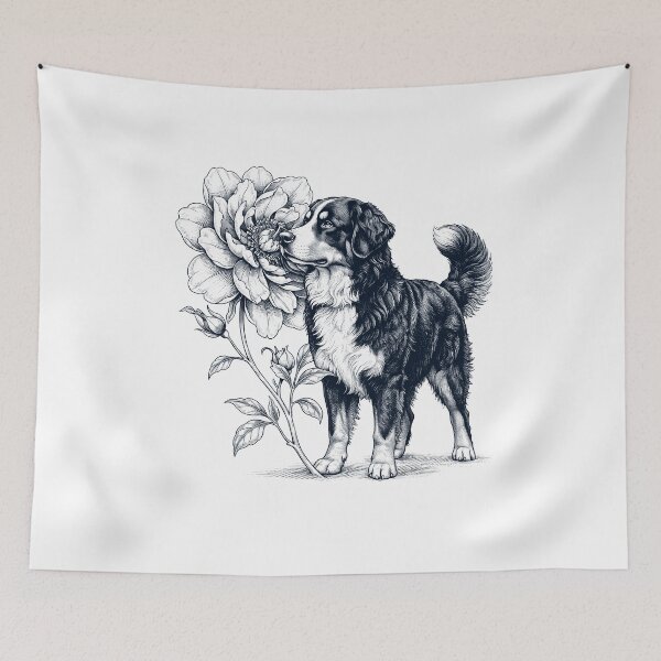 Item preview, Bernese Mountain Dog Smell Flower Dog Lover designed and sold by dian-rody-crest.
