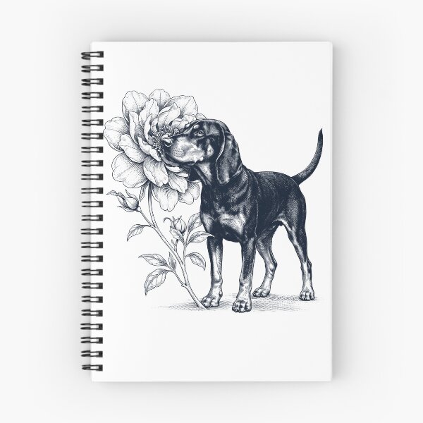 Item preview, Black and Tan Coonhound Smell Flower Dog Lover designed and sold by dian-rody-crest.