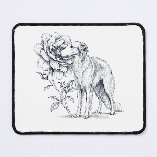Item preview, Borzoi Smell Flower Dog Lover designed and sold by dian-rody-crest.