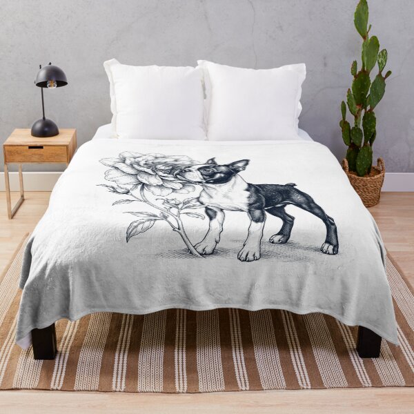 Item preview, Boston Terrier Smell Flower Dog Lover designed and sold by dian-rody-crest.