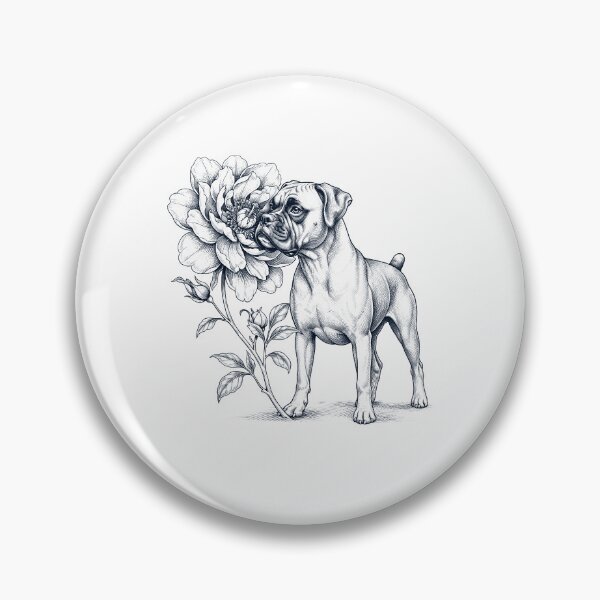 Item preview, Boxer Dog Smell Flower Dog Lover designed and sold by dian-rody-crest.