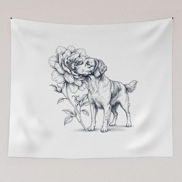 Item preview, Brittany Smell Flower Dog Lover designed and sold by dian-rody-crest.