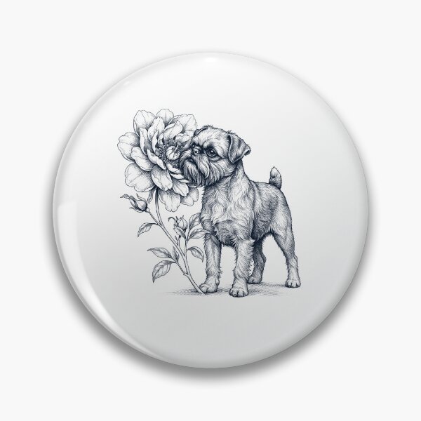 Item preview, Brussels Griffon Smell Flower Dog Lover designed and sold by dian-rody-crest.