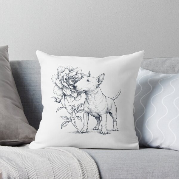 Item preview, Amante de los perros que huelen a bull terrier y a flores designed and sold by dian-rody-crest.