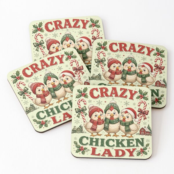 Item preview, Crazy Chicken Lady Christmas Funny Farmer Holiday designed and sold by CF_VintageDesign.