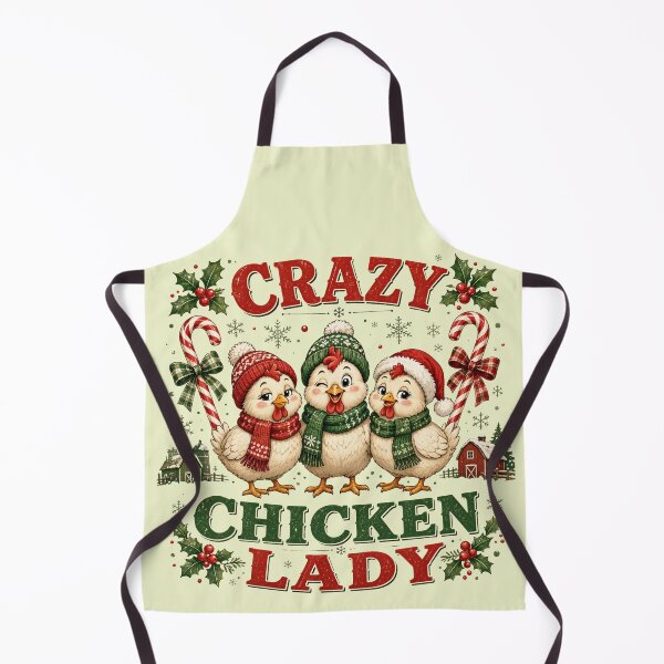 Item preview, Crazy Chicken Lady Christmas Funny Farmer Holiday designed and sold by CF_VintageDesign.