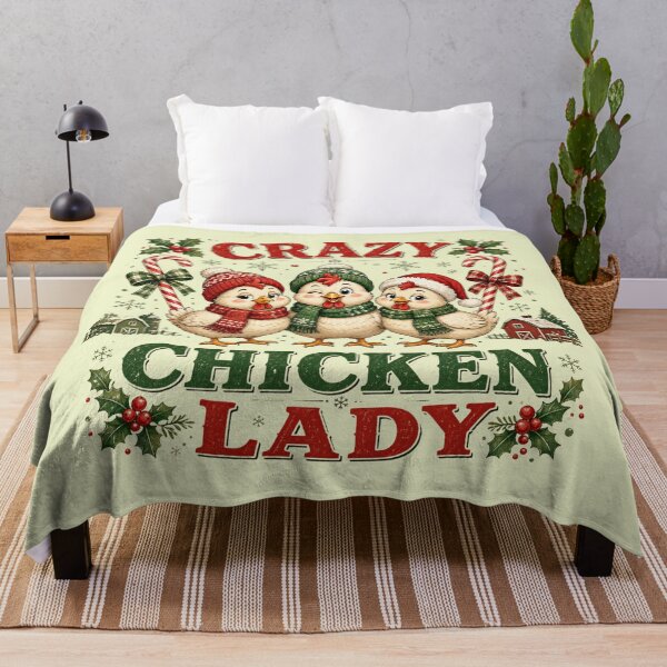 Item preview, Crazy Chicken Lady Christmas Funny Farmer Holiday designed and sold by CF_VintageDesign.