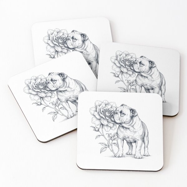 Item preview, Bulldog Smell Flower Dog Lover designed and sold by dian-rody-crest.