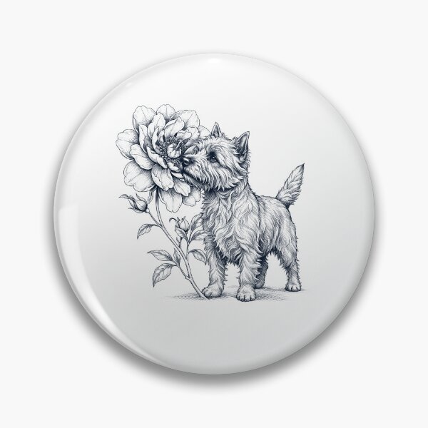 Item preview, Cairn Terrier Smell Flower Dog Lover designed and sold by dian-rody-crest.