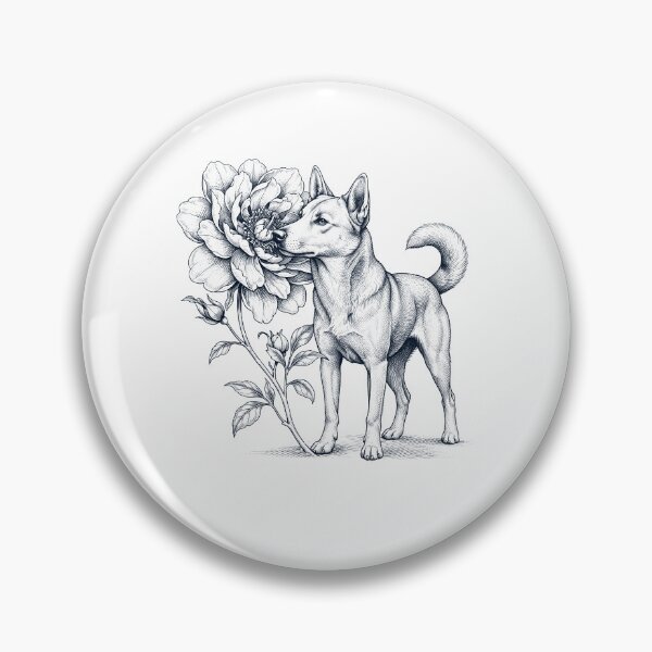Item preview, Canaan Dog Smell Flower Dog Lover designed and sold by dian-rody-crest.
