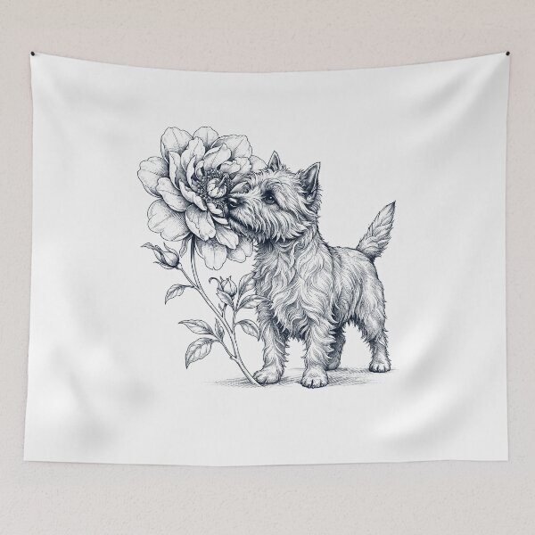 Item preview, Cairn Terrier Smell Flower Dog Lover designed and sold by dian-rody-crest.