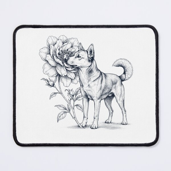 Item preview, Carolina Dog Smell Flower Dog Lover designed and sold by dian-rody-crest.