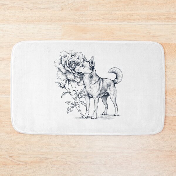 Item preview, Carolina Dog Smell Flower Dog Lover designed and sold by dian-rody-crest.