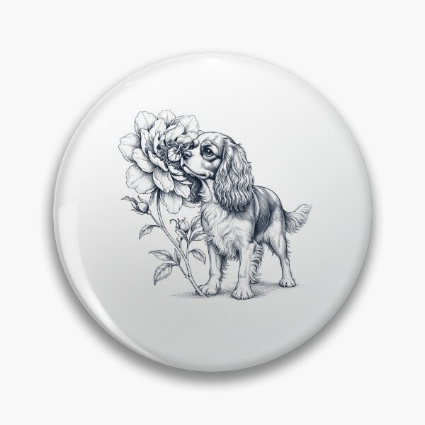 Item preview, Cavalier King Charles Spaniel Smell Flower Dog Lover designed and sold by dian-rody-crest.