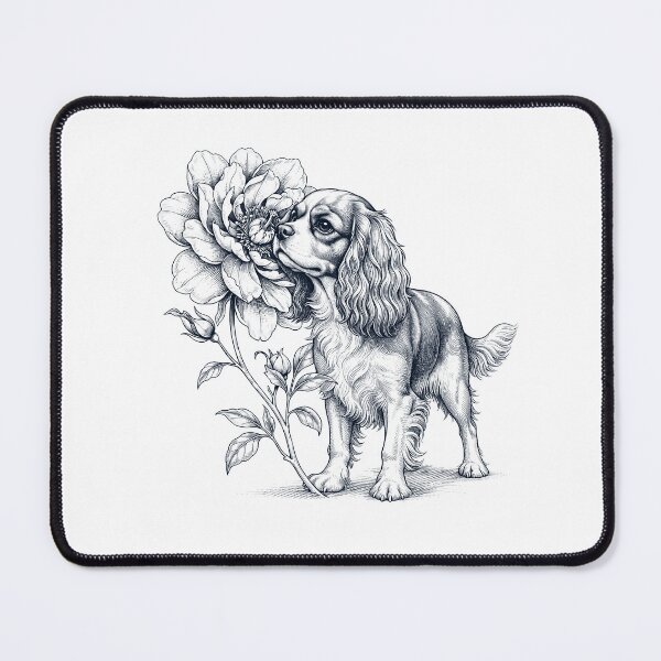 Item preview, Cavalier King Charles Spaniel Smell Flower Dog Lover designed and sold by dian-rody-crest.