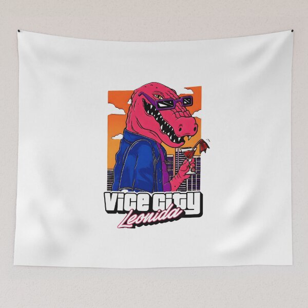 Item preview, Vice 6 Leonida Alligator Retro Miami Gamer Streetwear Art designed and sold by BlitCrankMath.