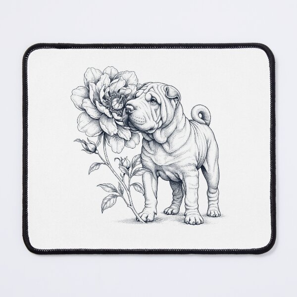 Item preview, Chinese Shar Pei Smell Flower Dog Lover designed and sold by dian-rody-crest.