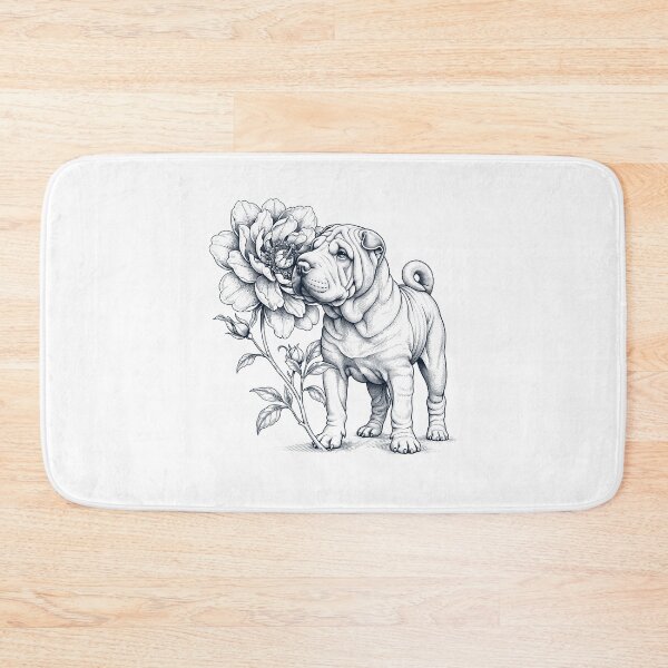 Item preview, Chinese Shar Pei Smell Flower Dog Lover designed and sold by dian-rody-crest.