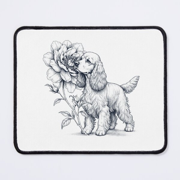 Item preview, Cocker Spaniel Smell Flower Dog Lover designed and sold by dian-rody-crest.