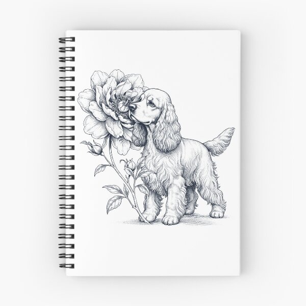 Item preview, Amante de los perros con olor a cocker spaniel y flores designed and sold by dian-rody-crest.