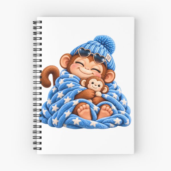 Item preview, Cozy Blue Monkey with Teddy designed and sold by TinyWeird.