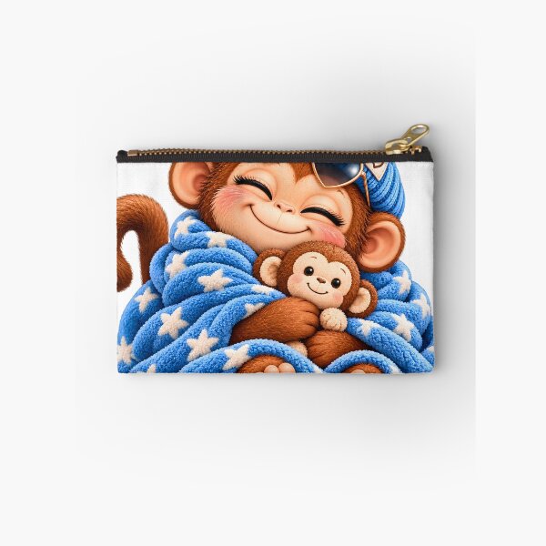 Item preview, Cozy Blue Monkey with Teddy designed and sold by TinyWeird.
