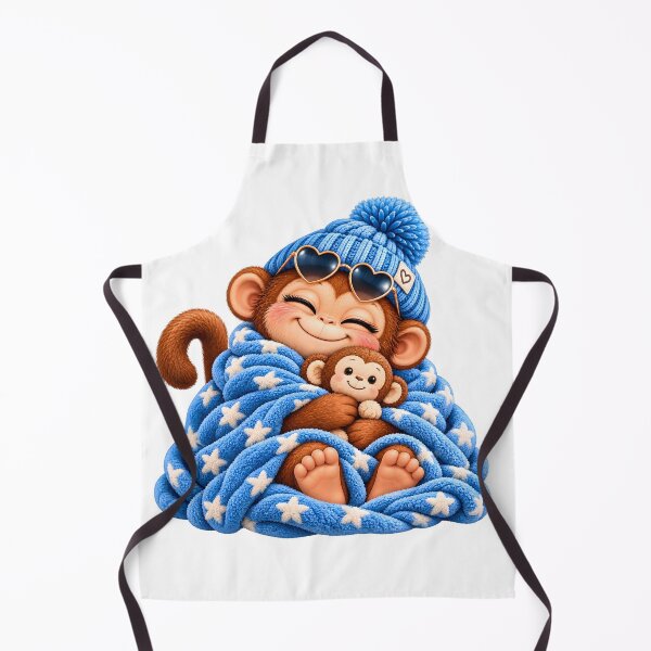 Item preview, Cozy Blue Monkey with Teddy designed and sold by TinyWeird.