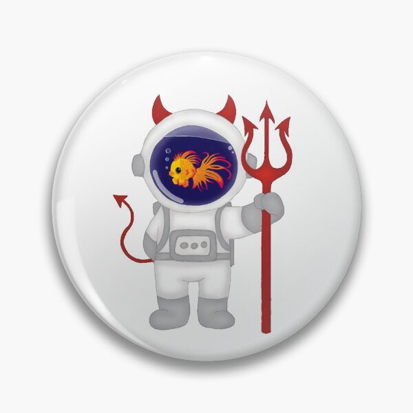 Item preview, Fish the Astro-Devil-Naut designed and sold by ChaosAndLace.