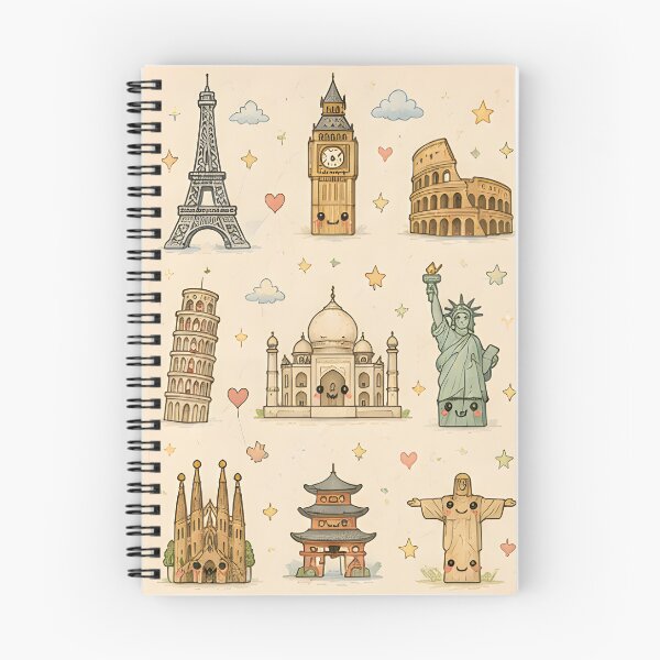 Item preview, Kawaii World Landmarks – Cute Monuments Design designed and sold by KWW SHOP.