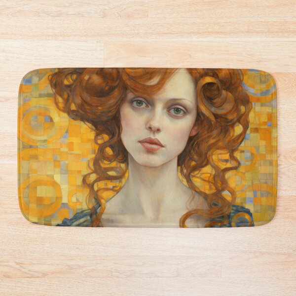 Item preview, Art Nouveau Woman Geometric Mosaic Portrait designed and sold by BrandonArtWorld.
