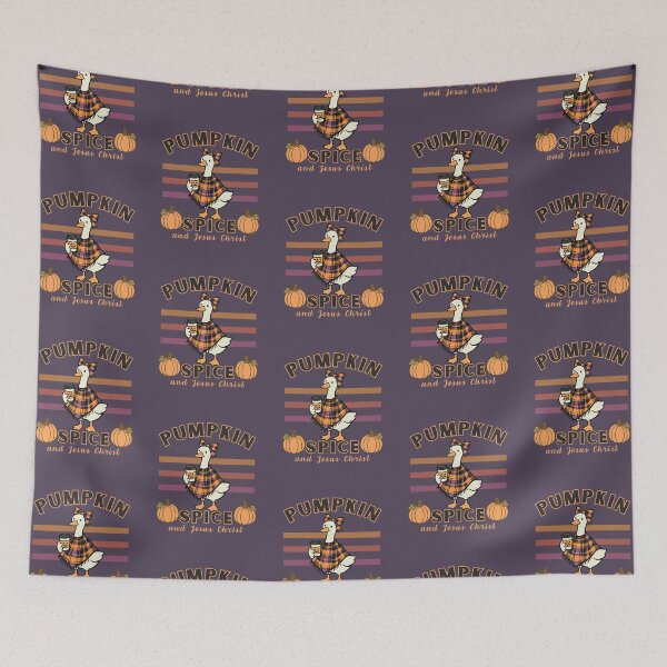 Item preview, Jesus Christ and Pumpkin Spice Coffee Goose Retro Vintage Varsity designed and sold by Forevermore.