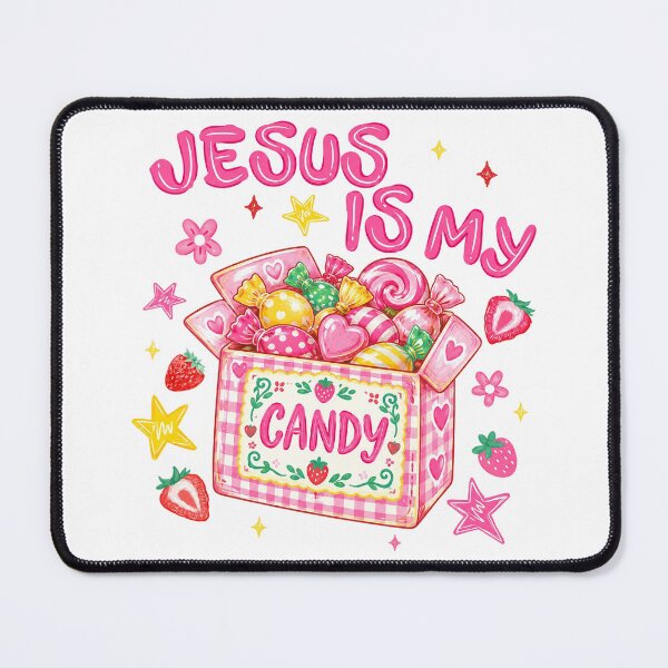Item preview, Jesus Is My Candy Cute Pink Gingham Candy Box Graphic designed and sold by Derekquie.