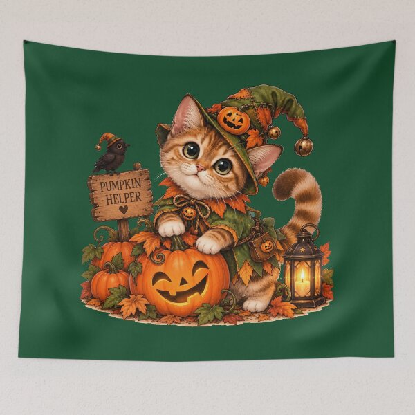 Item preview, Cute Munchkin Cat Forest Goblin Halloween designed and sold by NoExcusesTraveller .