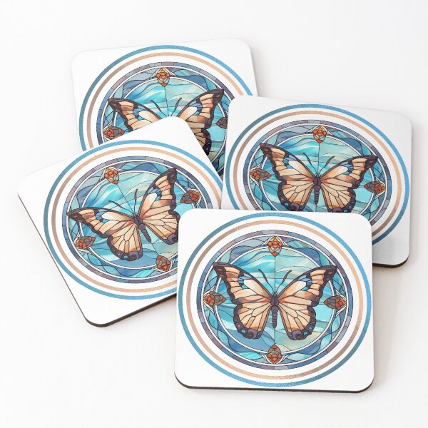 Item preview, Pastel Stained Glass Butterfly designed and sold by CarolBeeDesigns.