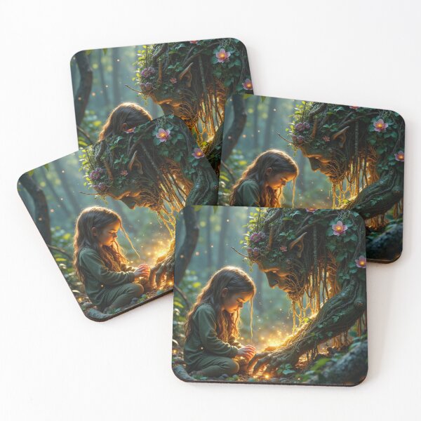 Item preview, Forest Healer and Lost Child – Enchanted Fantasy Art designed and sold by nhk999.