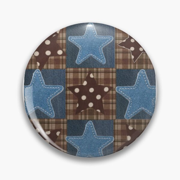 Item preview, Patchwork Stars Denim & Plaid — Rustic Vintage Pattern designed and sold by Checkered Co.