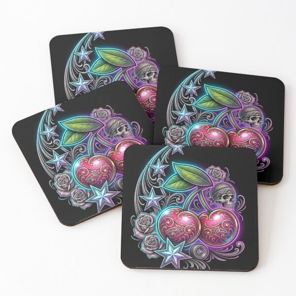Item preview, Ornate Cherries and Skull Design designed and sold by kiwiartyfarty.