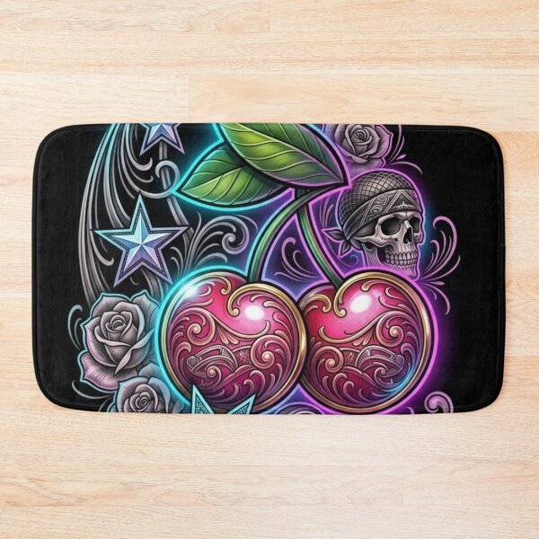 Item preview, Ornate Cherries and Skull Design designed and sold by kiwiartyfarty.