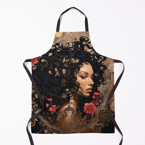 Item preview, Victorian Steampunk Woman Clockwork Floral Portrait designed and sold by BrandonArtWorld.