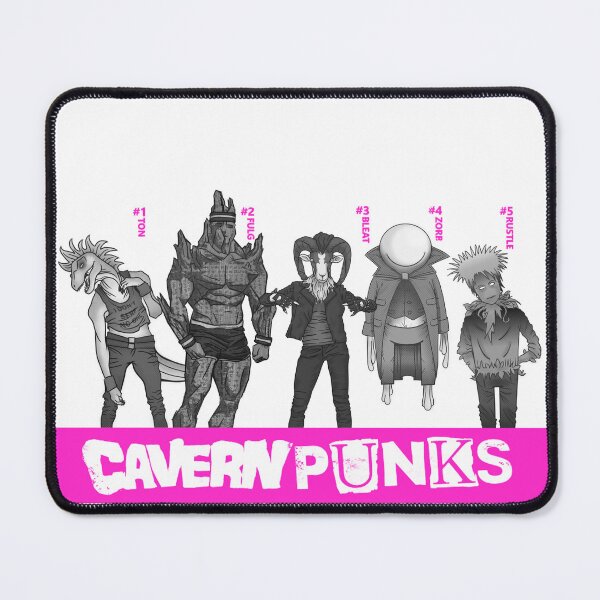 Item preview, Cavern Punks band line up designed and sold by M.F. Alfrey Merch.