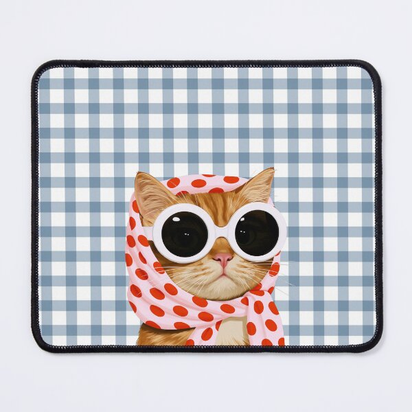 Item preview, Retro Polka Dot Cat in Sunglasses designed and sold by CyrelleLana.